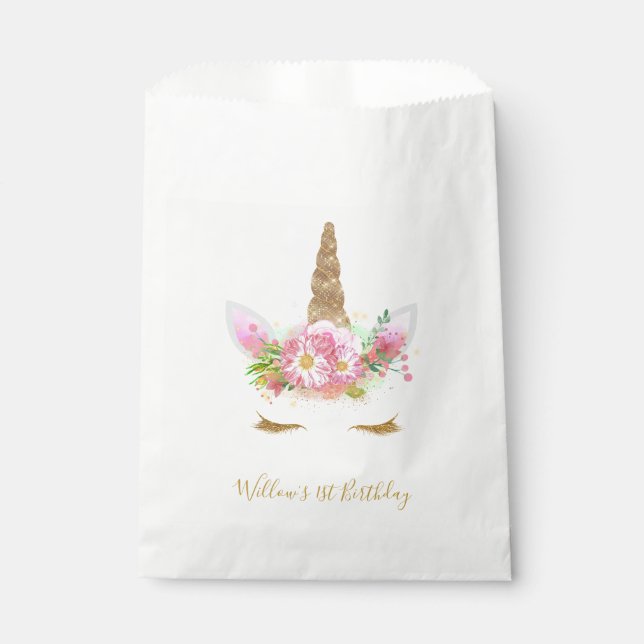 Papel Bolsa de unicornio a favor de la cara (Anverso)