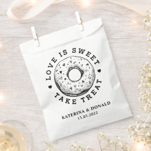Papel Bolsa del favor de la boda de Donut