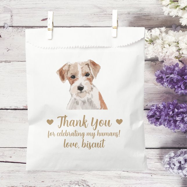 Papel Bolsa del Favor de la Boda del Trate de Perro (Subido por el creador)