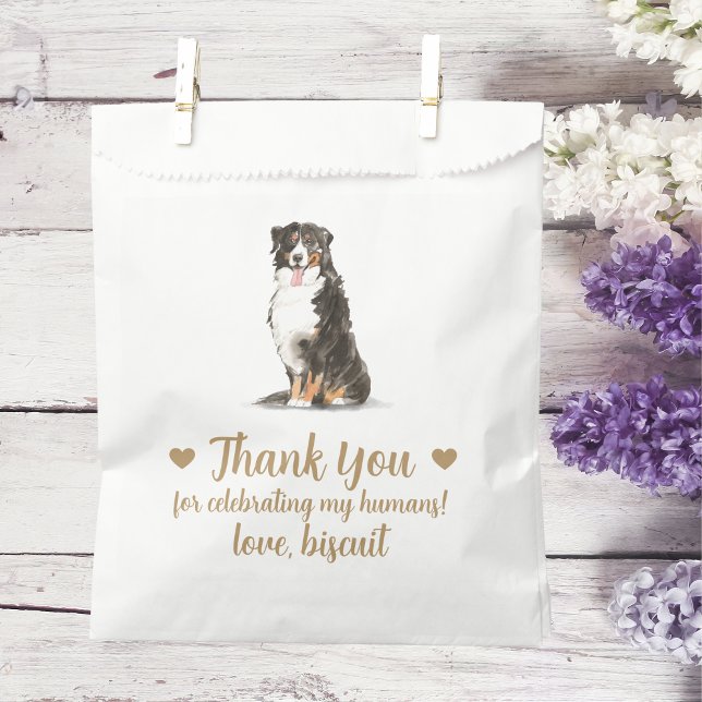 Papel Bolsa del Favor de la Boda del Trate de Perro (Subido por el creador)