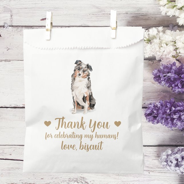 Papel Bolsa del Favor de la Boda del Trate de Perro (Subido por el creador)