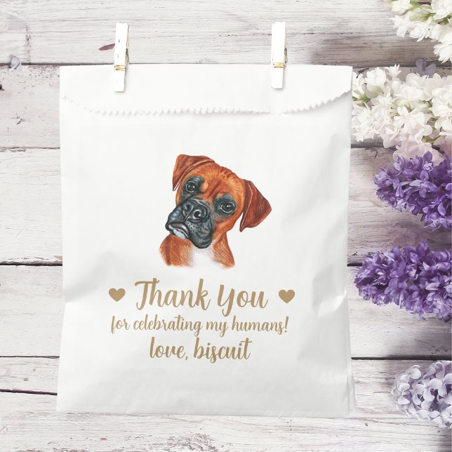 Papel Bolsa del Favor de la Boda del Trate de Perro (Subido por el creador)