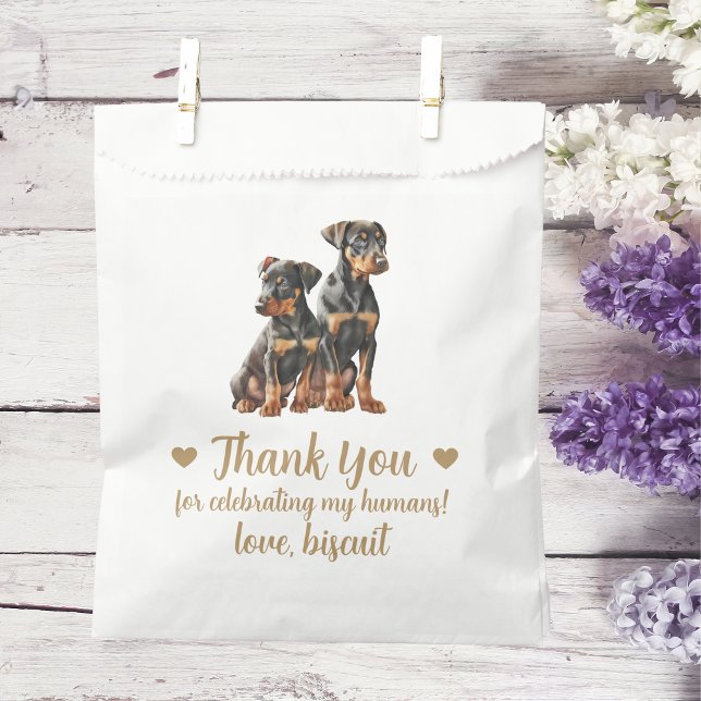 Papel Bolsa del Favor de la Boda del Trate de Perro (Subido por el creador)