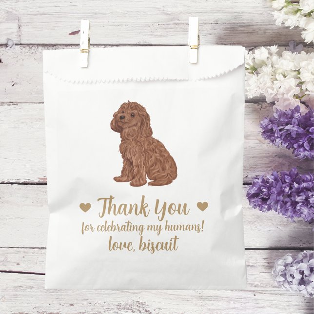 Papel Bolsa del Favor de la Boda del Trate de Perro (Subido por el creador)