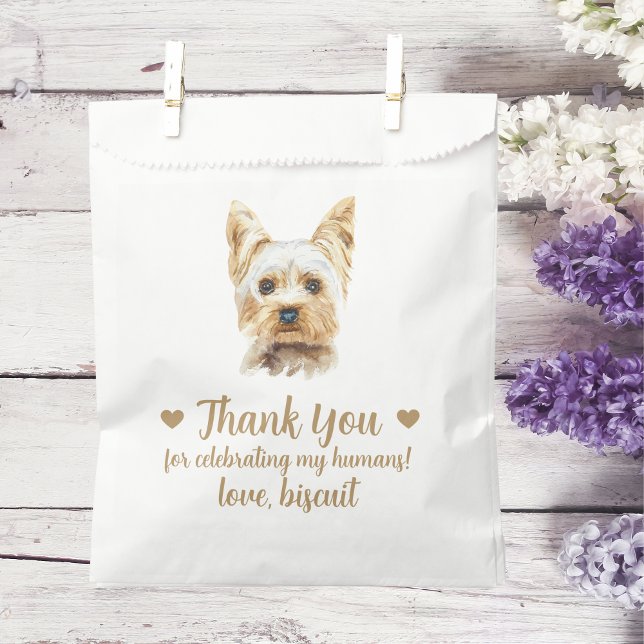 Papel Bolsa del Favor de la Boda del Trate de Perro (Subido por el creador)