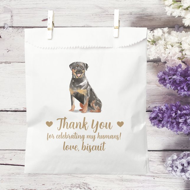 Papel Bolsa del Favor de la Boda del Trate de Perro (Subido por el creador)