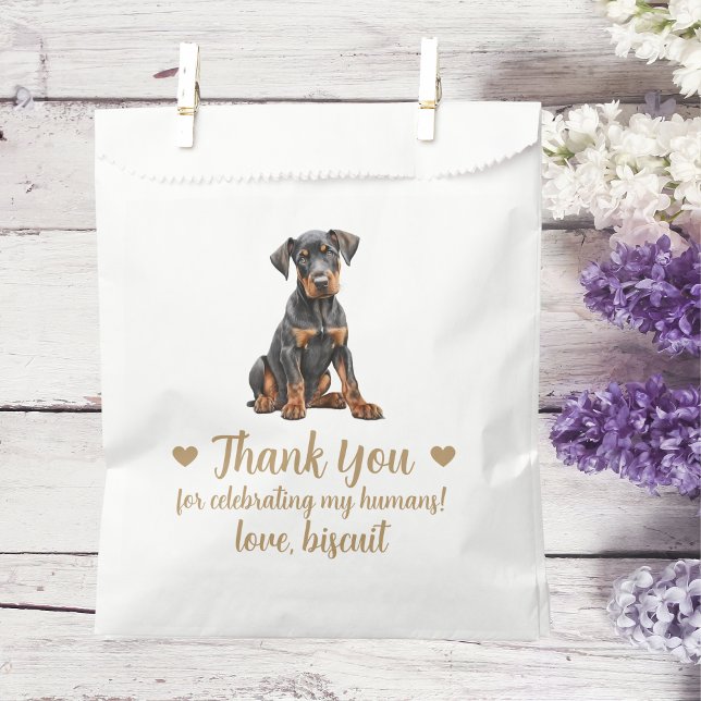 Papel Bolsa del Favor de la Boda del Trate de Perro (Subido por el creador)