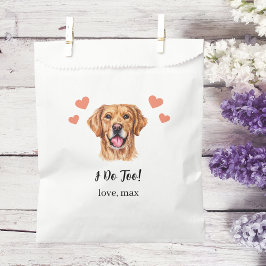 Papel Bolsa del Favor de la Boda del Trate de Perro