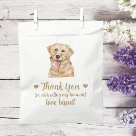 Papel Bolsa del Favor de la Boda del Trate de Perro