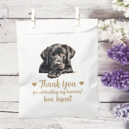 Papel Bolsa del Favor de la Boda del Trate de Perro