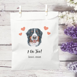 Papel Bolsa del Favor de la Boda del Trate de Perro