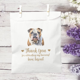 Papel Bolsa del Favor de la Boda del Trate de Perro