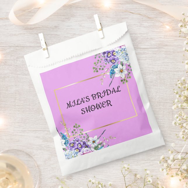 PAPEL BOLSA DEL FAVOR DE LA DUCHA BRIDAL (Cortado)