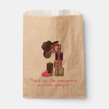 Bolsa favorita de Baby Shower de Cowgirl occidenta