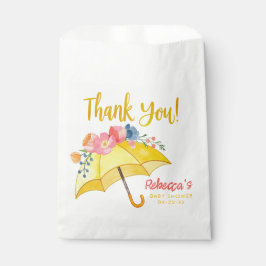 Papel Bolsa favorita de Baby Shower de paraguas florales