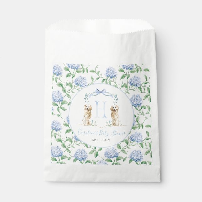 Papel Bolsa favorita de Baby Shower de perrito masculino (Anverso)