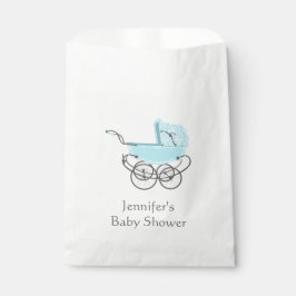 Papel Bolsa favorita de Baby Shower de Pram azul