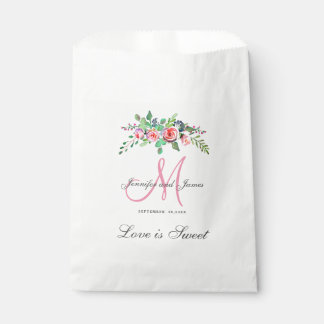 Papel Bolsa favorita de boda personalizada - Monograma f