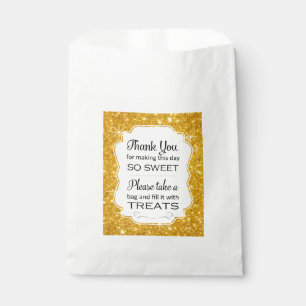 Papel Bolsa favorita de bodas con candelabro de oro