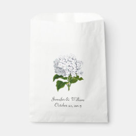 Papel Bolsa favorita de bodas de hidrangea blanca