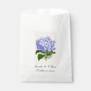 Papel Bolsa favorita de bodas de hidrangea púrpura