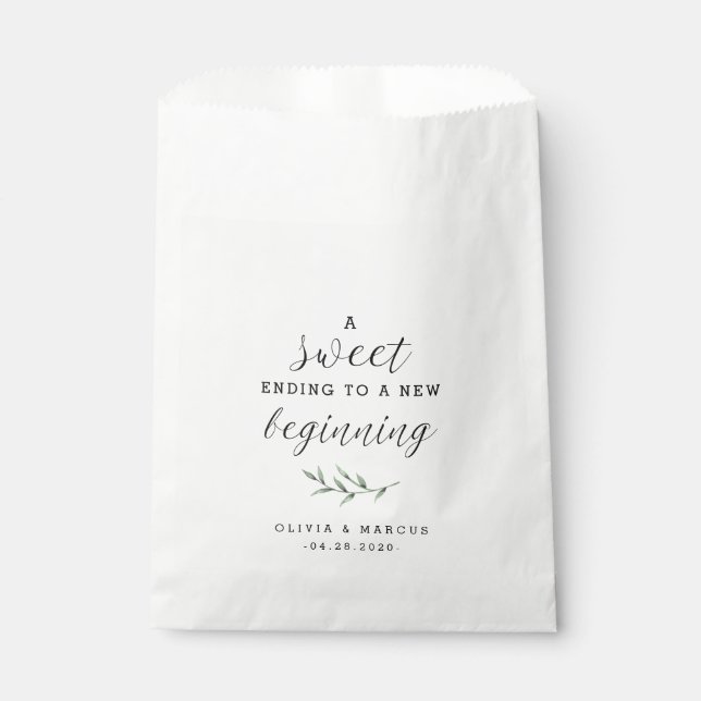 Papel Bolsa favorita de bodas de postre (Anverso)