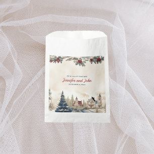Papel Bolsa favorita de bodas románticas de invierno