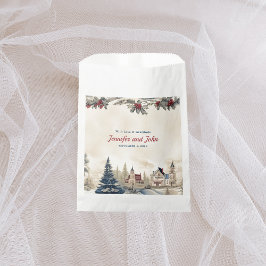 Papel Bolsa favorita de bodas románticas de invierno