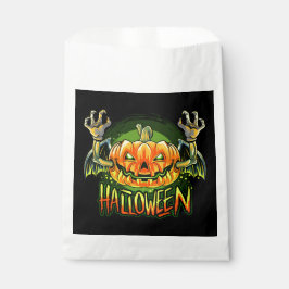 Papel Bolsa favorita de calabaza de Halloween espeluznan