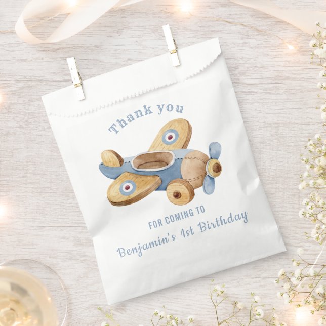 Papel Bolsa favorita de cumpleaños de juguete de avión d (Cortado)