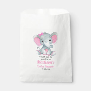 Papel Bolsa favorita de elefante gris rosado, Personaliz