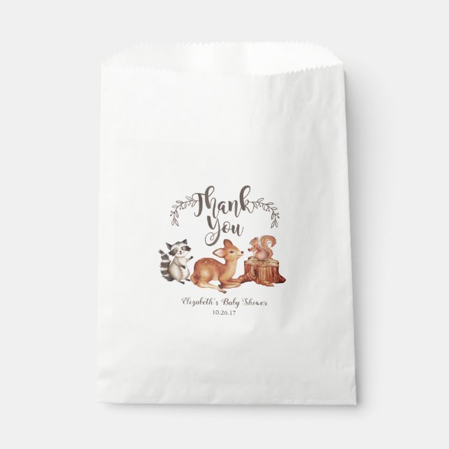 Papel Bolsa Favorita De Los Animales De Woodland (Anverso)