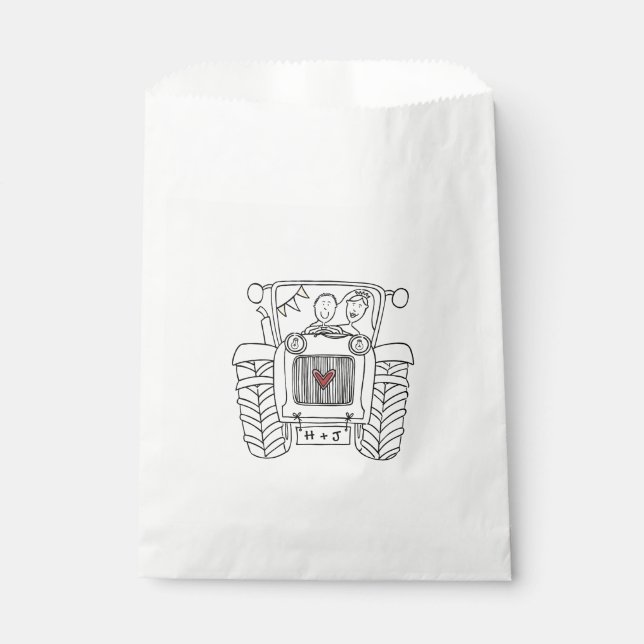 Papel Bolsa favorita de matrimonio de país de Tractor pe (Anverso)