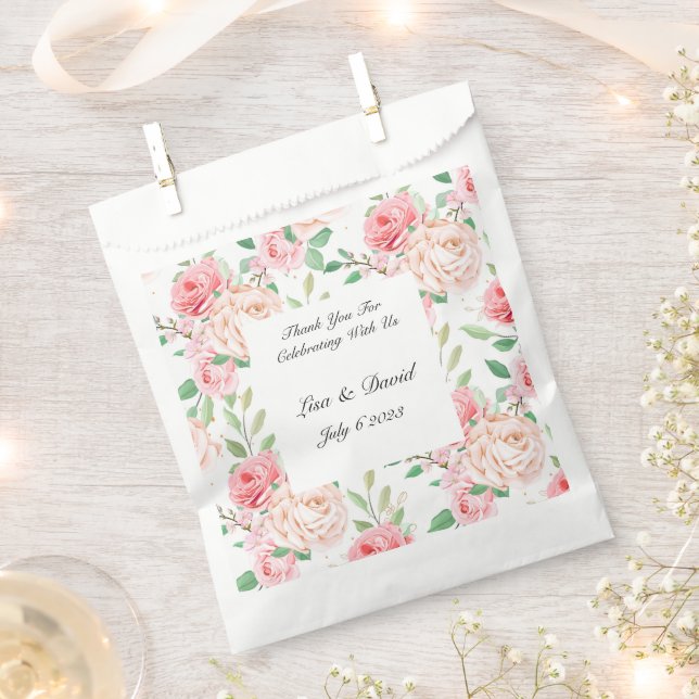 Papel Bolsa favorita de trato de boda (Cortado)