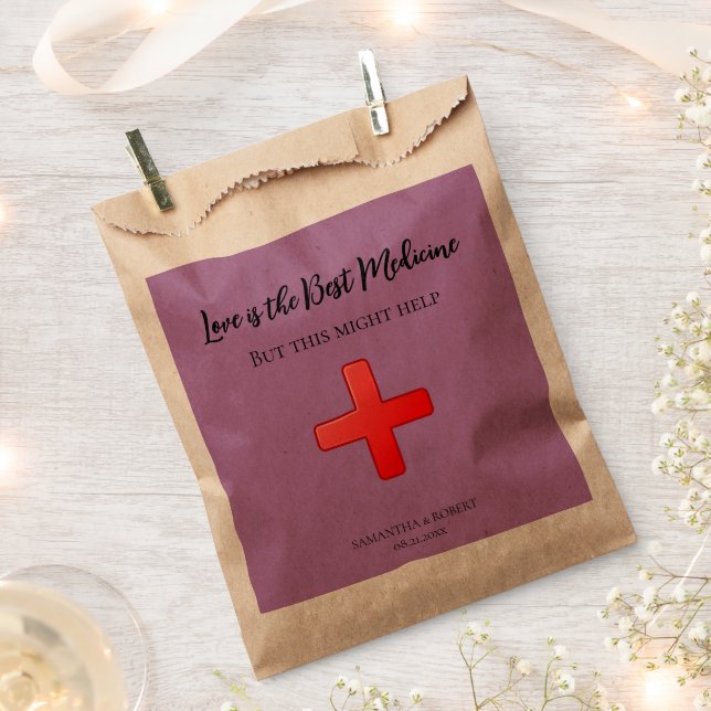 Papel Bolsa favorita del kit de recuperación del boda (Cortado)