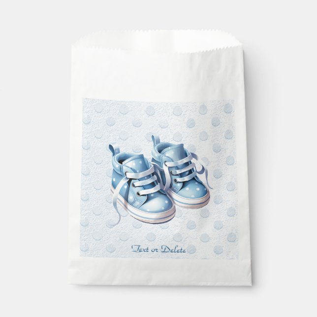 Papel Bolsa favorita para zapatos de bebé azul (Anverso)