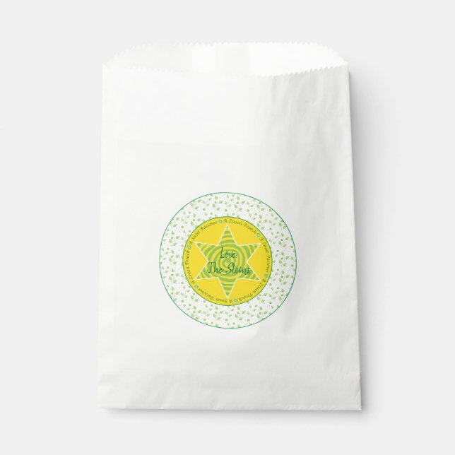 Papel Bolsa Goodie Favor de la Estrella Verde de la Pasc (Anverso)