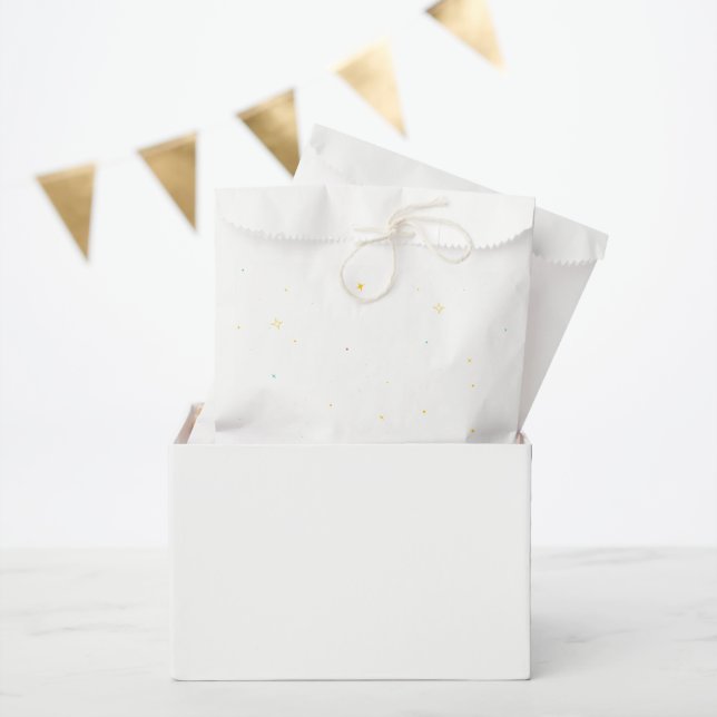 Papel Bolsa mínima de regalo blanca espumosa (Fiesta)