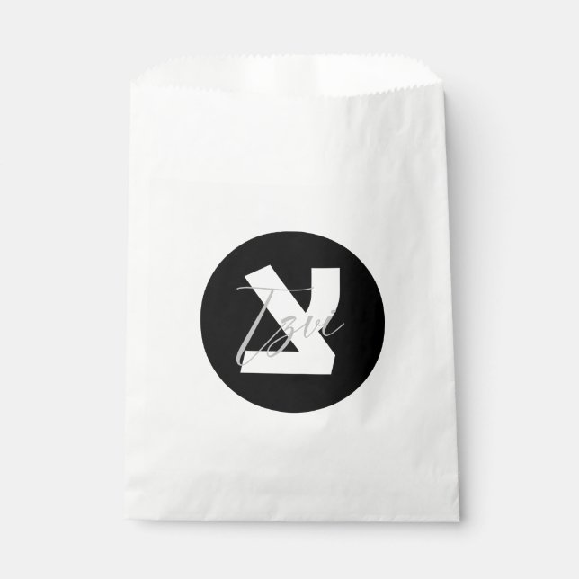 Papel Bolsa personalizada de favor de partido Upsherin (Anverso)