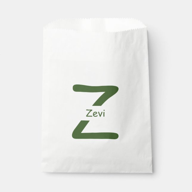 Papel Bolsa personalizada de favor de partido Upsherin (Anverso)