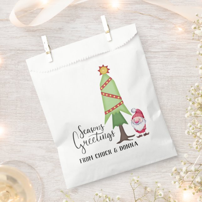 Papel Bolsa personalizada de favorecimiento de árbol de  (Cortado)