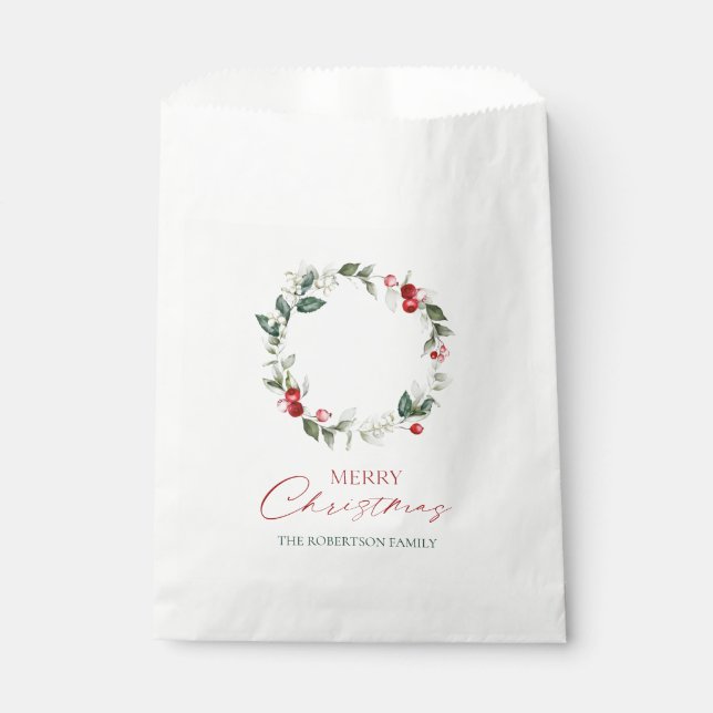 Papel Bolsa personalizada de Feliz Navidad (Anverso)