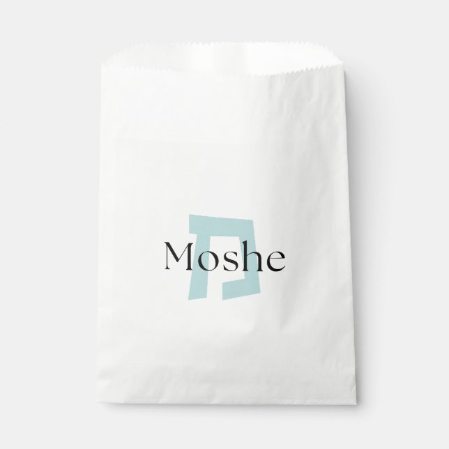 Papel Bolsa Personalizada de Upsherin - Aleph Beis (Anverso)