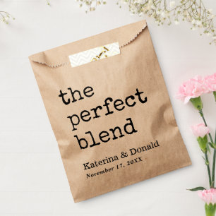 Papel Café La Bolsa De Favor De La Boda De Mezcla Perfec
