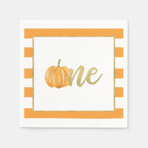 Papel Calabaza primera servilleta de cumpleaños - Boy N