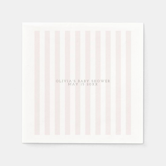 Papel Camión de golf rosa para bebé ducha servilleta (Anverso)