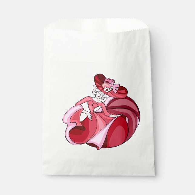 Papel Chica de danza rosa favorece la bolsa (Anverso)