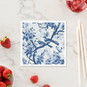 Papel Chinoiserie Delight: Aves entre la servilleta de h