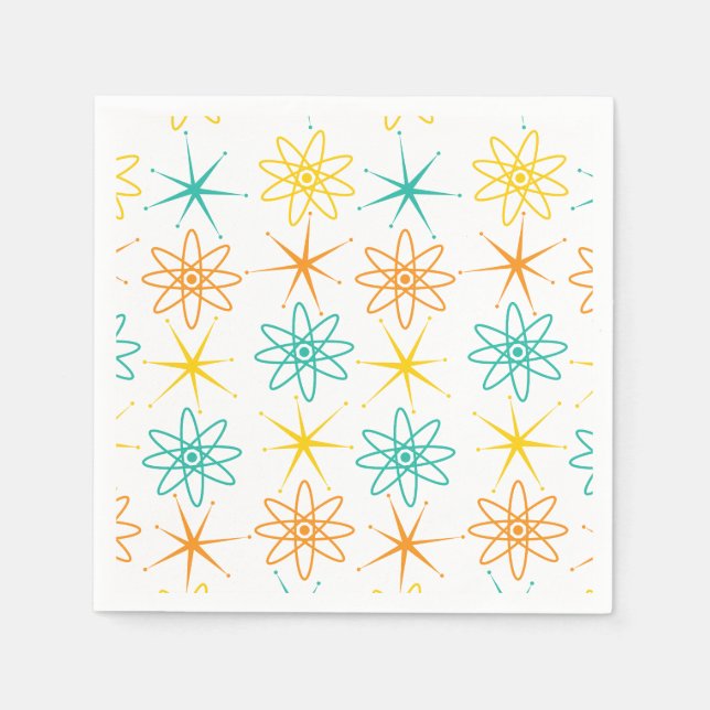 Papel Cincuenta fantásticos - servilleta de átomos y est (Anverso)