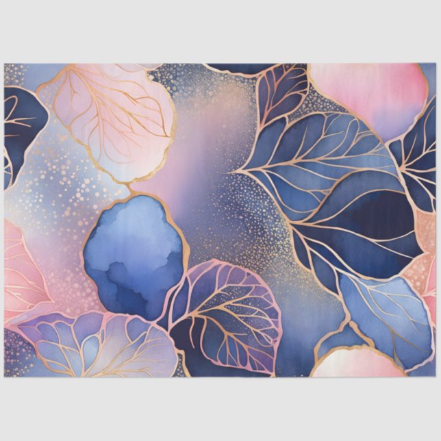 Papel colorido abstracto en el tejido de la tinta (Anverso)